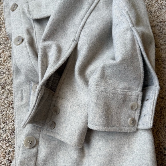 H&M Women’s Jersey Shirt Jacket Shacket in Light Beige Melange Medium - Picture 13 of 14